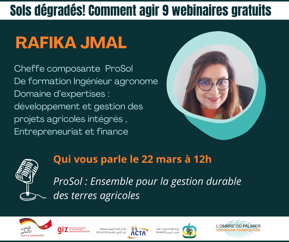 Rafika Jmal, cheffe de composant prosol, régénération des sols Tunisie